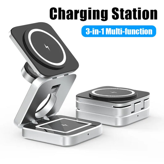 3-in-1 Folding Magnetic Wireless Charger - Phantom Geek